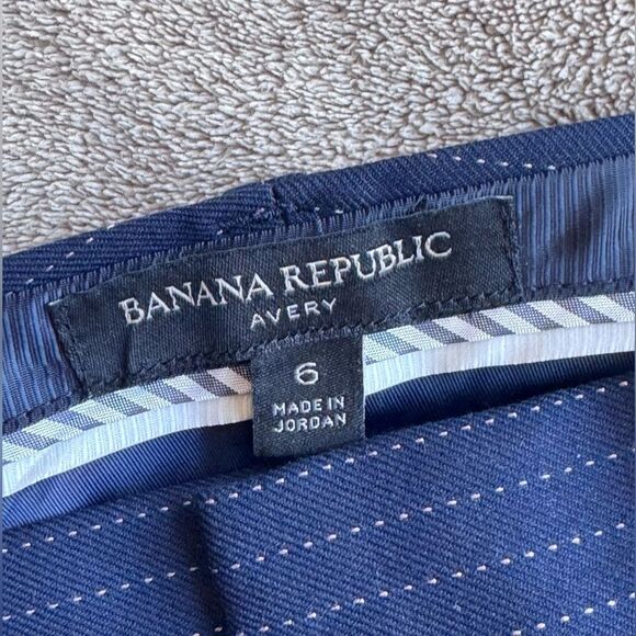 Banana Republic Blue Pinstripe Pants - Picture 2 of 3